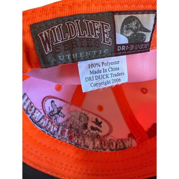 Wagon Wheel Ranch Hunting Lodge Orange Adjustable Hat Embroidered One Size - Picture 6 of 6